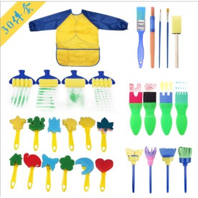 Creative Sponge Brush Funny Painting Toy Children Diy Foam Art Painting Graffiti Brush Art Painting Set