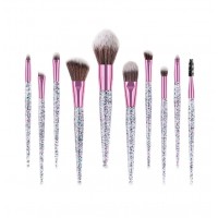 10 pcs high quality premium vegan fashional blending colorful liquid makeup brush free